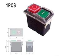 Yhenlovtt Stop Switch Safety Stop Button Electromagnetic Switch for Industrial Control IP54 Rated 250V AC 6A/ with Spade Terminals Black