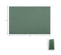 Yhenlovtt Sun Camping Shade with 6 Tie Points Polyester Substance 100x145cm Scale Rain Green Blu for Watertight Shelter Plus in Tarp 210t (Green)