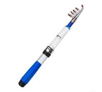 Yhenlovtt Telescopic Travel Fishing Rod 12m with Retractable Grip Featherweight for Eva Handle and Foldable Reel or Sea for Lake Pole River (Bule) (Rod)