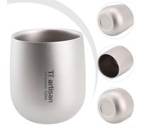 Yhenlovtt Titanium Double Wall Camping Beer 120ml Outdoor Coffee Tea Water Design Cup Mug Insulated 2layer Having Featherweight Rustproof