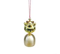 Yhenlovtt Traditional Copper Lucky Cat Wind Chime Bell Decorative, Door Hanging Ornament, Metal Craft, Home Garden Patio Indoor Outdoor Welcome Bell(B)