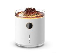 Yhenlovtt Usb Digital Display Flame Aromatherapy Machine for Home Purpose 350ml Humidifier Having Flexible Blue Plus Orange Flame Light Large Fog Ou (WHITE)