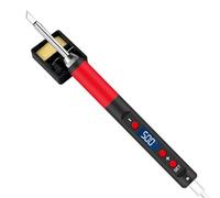 Yhenlovtt USB Soldering Iron with LED Digital Display, 9V Portable Soldering Pen for Heating in 15s, Adjustable Temperature Control, Safe from Burns, Includes 5 Tips & Stand, Compatible with Bank(2)