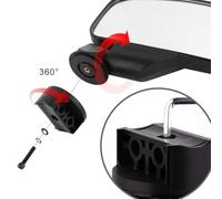 Yhenlovtt UTV Side View Mirror Assemblies Adjustable Rear View Mirrors for Polaris For Ranger 570 and Other For ATV Models, Black, 1 Set