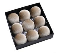 Yhenlovtt Velvet Christmas Ball Ornaments For Tree Pack Of 9 For Holiday Party And Tree Decorations, Soft Fabric For Cozy Festive(Khaki)