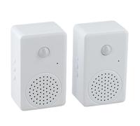 Yhenlovtt Welcome Doorbell with Motion Sensor for Shop Entrance, Recordable Voice, Infrared Detection up to 6M, 120° Viewing Angle, White(2pcs)
