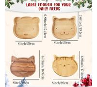 Yhenlovtt Wooden Animal Head Shaped Tray Decorative Centerpiece for Tabletop Food Serving, Beige, 20 x 17.24 cm(THREE)
