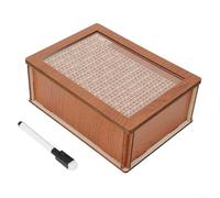 Yhenlovtt Wooden Money Box With Counter, DIY Assembly Savings Bank With Marker, 4 Sizes For Children And Adults, Target Number Trackers For Goal Setting(3000€)