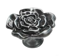 Yhenlovtt Zinc Alloy Rose Design Furniture Knobs for Children's Cabinets, Elegant and Child Friendly Features (Ancient tin)