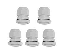 Yheonver 5 x M20 20mm White Waterproof Compression Cable Stuffing Gland Lock