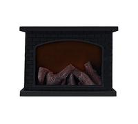 Yheonver Electric Fireplace Lantern Led Flame Log Effect Rectangle Fire Place Lantern for Home Decor Indoor Christmas Ornaments