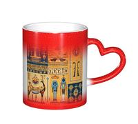 YHFBCYTRX Ancient Egypt Tribe Series Color Changing Coffee Mug - 11oz Heat Sensitive Ceramic Mug, Gift for Family, Friends, Christmas & Birthdays