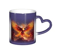 YHFBCYTRX Fantasy Phoenix Color Changing Coffee Mug - 11oz Heat Sensitive Ceramic Mug, Gift for Family, Friends, Christmas & Birthdays