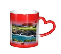YHFBCYTRX Hawaii Beach Golf Course Color Changing Coffee Mug - 11oz Heat Sensitive Ceramic Mug, Gift for Family, Friends, Christmas & Birthdays