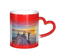 YHFBCYTRX Lake Under Sunset Color Changing Coffee Mug - 11oz Heat Sensitive Ceramic Mug, Gift for Family, Friends, Christmas & Birthdays