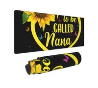 YHFBCYTRX Large Extended Gaming Mouse Pad 32 X 12 In Non-Slip Rubber Base, Fun Blessed To Be Called Sunflower Print Desk Mat For Keyboard & Mouse, Office/Gaming Computer Accessories
