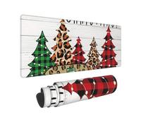 YHFBCYTRX Large Extended Gaming Mouse Pad 32 X 12 In Non-Slip Rubber Base, Fun Merry Christmas Print Desk Mat For Keyboard & Mouse, Office/Gaming Computer Accessories