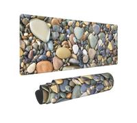 YHFBCYTRX Large Extended Gaming Mouse Pad 32 X 12 In Non-Slip Rubber Base, Fun Pretty Stones Print Desk Mat For Keyboard & Mouse, Office/Gaming Computer Accessories