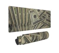 YHFBCYTRX Large Extended Gaming Mouse Pad 32 X 12 In Non-Slip Rubber Base, Fun Us Dollar Money Print Desk Mat For Keyboard & Mouse, Office/Gaming Computer Accessories