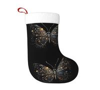 YHFBCYTRX Rhinestone Butterfly Printed Christmas Stockings 18 In Festive Hanging Stockings For Fireplace & Tree