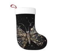 YHFBCYTRX Rhinestone Butterfly Printed Christmas Stockings 18 In Festive Hanging Stockings For Fireplace & Tree