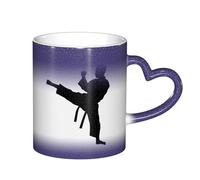 YHFBCYTRX Taekwondo Martial Arts Color Changing Coffee Mug - 11oz Heat Sensitive Ceramic Mug, Gift for Family, Friends, Christmas & Birthdays