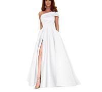 yhfshop Fashion Long Evening Dress,Party Gowns for Women with Slit,White,US14,Formal Long Evening Party Dress