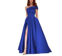 yhfshop Prom Ball Gown Bridesmaids Dresses,Party Gowns for Women with Slit,Royal Blue,US14,Formal Wedding Ball Dresses