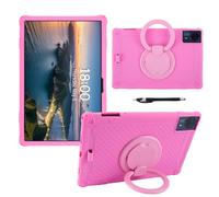 YHFZR Case for Blackview MEGA8 13 Inch Tablet, Soft Silicone Shockproof Kids Friendly Case with Rotating Stand, Pink
