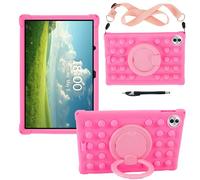 YHFZR Case for Honor Pad 20 12.1 Inch Tablet 2026, Soft Silicone Shockproof Kids Friendly Case with Rotating Stand, Pink