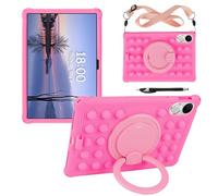 YHFZR Case for Honor Pad V9 11.5 Inch, Soft Silicone Shockproof Kids Friendly Case with Rotating Stand for Honor Pad V9 11.5 Inch, Pink