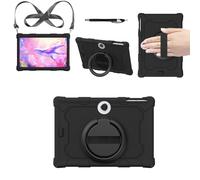 YHFZR Case for OPPO Pad SE/OnePlus Pad Lite 11 Inch Tablet, Soft Silicone Shockproof Kids Friendly Case with Rotating Stand, Black
