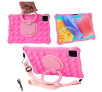 YHFZR Case for Xiaomi Pad 6S Pro 12.4 Inch, Soft Silicone Shockproof Kids Friendly Case with Rotating Stand for Xiaomi Pad 6S Pro 12.4 Inch, Pink