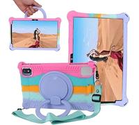 YHFZR Case Silicone Shockproof Kids Friendly Case with Rotating Stand for OSCAL 10" / FancyDay 10.1"/ Feyze tab/HiGrace 10" / Jumper 10"/SGIN 10.1 Inch, Rose