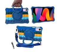 YHFZR Case Silicone Shockproof Kids Friendly Case with Rotating Stand for Teclast P50/Blackview Tab 16/Teclast T50/UMIDIGI A15 Tab Tablet 11 Inch, Dark Blue