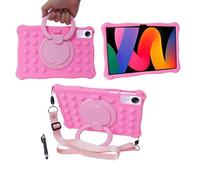 YHFZR Case Silicone Shockproof Kids Friendly Case with Rotating Stand for Teclast P50/Blackview Tab 16/Teclast T50/UMIDIGI A15 Tab Tablet 11 Inch, Pink