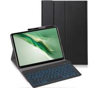 YHFZR Keyboard Case for Honor Pad X7 Tablet 8.7 Inch - (QWERTY Layout) 7 Colors Backlit Ultra Slim Flip Wireless Keyboard Stand Case, Black