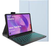 YHFZR Keyboard Case for Lenovo Idea Tab Plus 12.1 Inch Tablet TB365FC - (QWERTY Layout) 7 Colors Backlit Ultra Slim Flip Wireless Keyboard Stand Cover, Blue