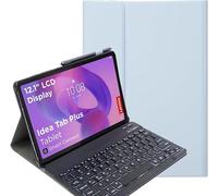 YHFZR Keyboard Case for Lenovo Idea Tab Plus 12.1 Inch Tablet TB365FC - (QWERTY Layout) Slim Flip with Removable Wireless Keyboard Stand Cover, Blue