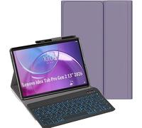 YHFZR Keyboard Case for Lenovo Idea Tab Pro Gen 2 Tablet 13 Inch 2026 - (QWERTY Layout) 7 Colors Backlit Ultra Slim Flip Wireless Keyboard Stand Cover, Purple