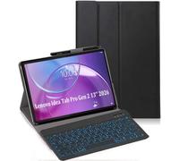 YHFZR Keyboard Case for Lenovo Idea Tab Pro Gen 2 Tablet 13 Inch 2026 - (QWERTY Layout) 7 Colors Backlit Ultra Slim Flip Wireless Keyboard Stand Cover, Black