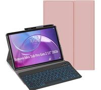 YHFZR Keyboard Case for Lenovo Idea Tab Pro Gen 2 Tablet 13 Inch 2026 - (QWERTY Layout) 7 Colors Backlit Ultra Slim Flip Wireless Keyboard Stand Cover, Pink