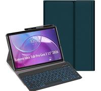 YHFZR Keyboard Case for Lenovo Idea Tab Pro Gen 2 Tablet 13 Inch 2026 - (QWERTY Layout) 7 Colors Backlit Ultra Slim Flip Wireless Keyboard Stand Cover, Green