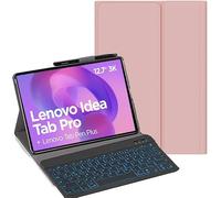 YHFZR Keyboard Case for Lenovo Idea Tab Pro Tablet 12.7 Inch - (QWERTY Layout) 7 Colors Backlit Ultra Slim Flip Wireless Keyboard Stand Case for Lenovo Idea Tab Pro Tablet 12.7 Inch, Pink