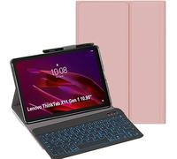 YHFZR Keyboard Case for Lenovo ThinkTab X11 Gen 1 Tablet 10.95 Inch TB353FU/TB353ZU - (QWERTY Layout) 7 Colors Backlit Ultra Slim Flip Wireless Keyboard Stand Cover, Pink