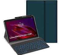 YHFZR Keyboard Case for Lenovo ThinkTab X11 Gen 1 Tablet 10.95 Inch TB353FU/TB353ZU - (QWERTY Layout) 7 Colors Backlit Ultra Slim Flip Wireless Keyboard Stand Cover, Green