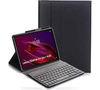 YHFZR Keyboard Case for Lenovo ThinkTab X11 Gen 1 Tablet 10.95 Inch TB353FU/TB353ZU - (QWERTY Layout) Slim Flip with Removable Wireless Keyboard Stand Case Cover, Black