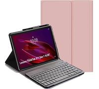 YHFZR Keyboard Case for Lenovo ThinkTab X11 Gen 1 Tablet 10.95 Inch TB353FU/TB353ZU - (QWERTY Layout) Slim Flip with Removable Wireless Keyboard Stand Case Cover, Pink