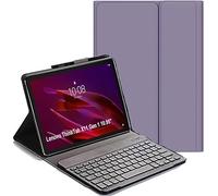 YHFZR Keyboard Case for Lenovo ThinkTab X11 Gen 1 Tablet 10.95 Inch TB353FU/TB353ZU - (QWERTY Layout) Slim Flip with Removable Wireless Keyboard Stand Case Cover, Purple