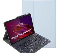 YHFZR Keyboard Case for Lenovo Yoga Tab 11.1 Inch Tablet 2025 - (QWERTY Layout) Slim Flip with Removable Wireless Keyboard Stand Case Cover, Blue